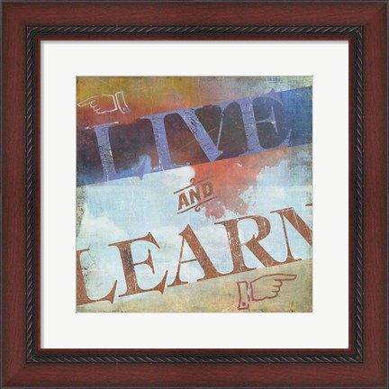 Framed Live and Learn Print