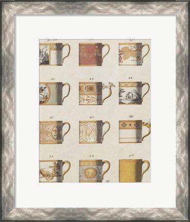 Framed Teacups I Print