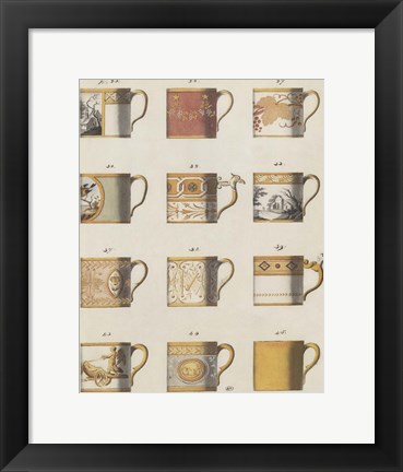 Framed Teacups I Print