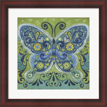 Framed Butterfly Mosaic Print