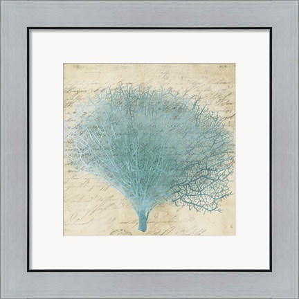Framed Blue Coral III Print