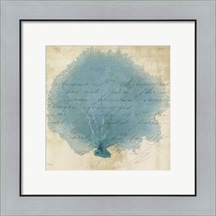 Framed Blue Coral IV Print