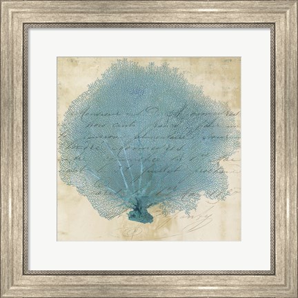 Framed Blue Coral IV Print