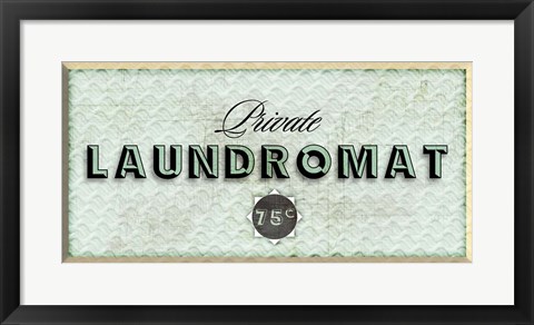 Framed Private Laundromat Print