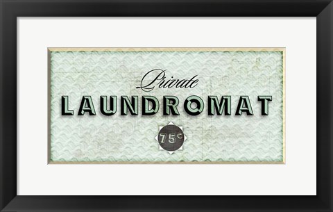 Framed Private Laundromat Print