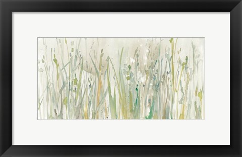 Framed Autumn Grass Green Print