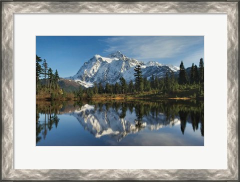 Framed Mount Shukan Reflection I Print