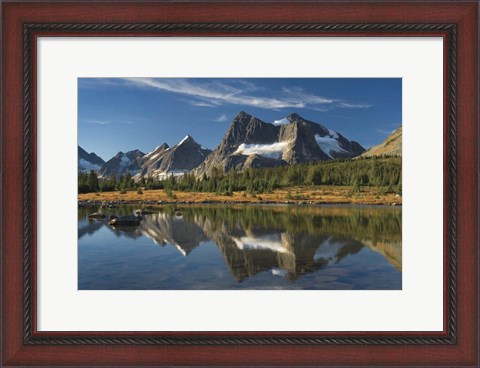 Framed Amethyst Lake Reflection Print