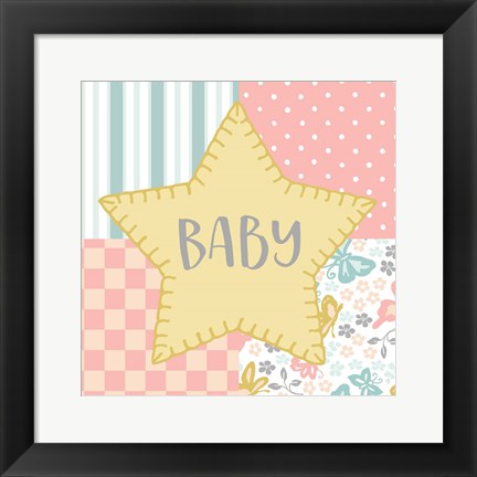 Framed Baby Quilt IV Baby Yellow Print