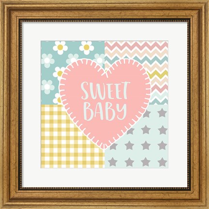 Framed Baby Quilt I Sweet Baby Print