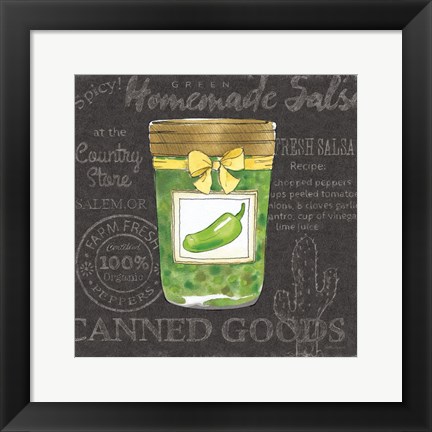 Framed Canning Kitchen III black Print