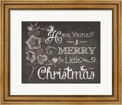 Framed Chalkboard Christmas Sayings V Print