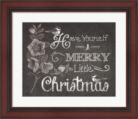 Framed Chalkboard Christmas Sayings V Print