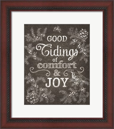 Framed Chalkboard Christmas Sayings IV Print