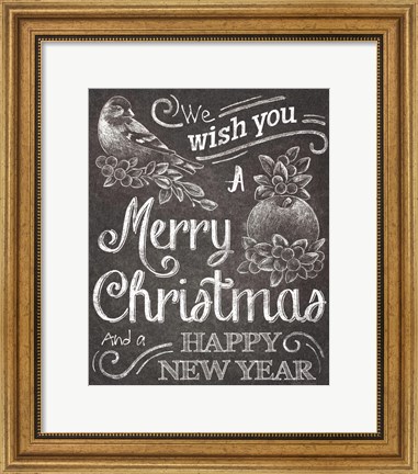 Framed Chalkboard Christmas Sayings I Print