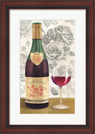 Framed Wine and Roses I Print