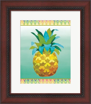 Framed Island Time Pineapples VI Print