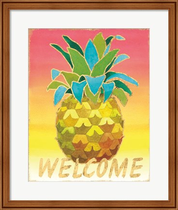 Framed Island Time Pineapples V Print