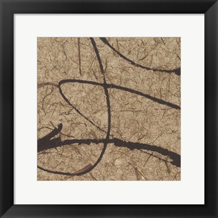 Framed Contemporary Scroll Square III Print