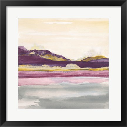 Framed Purple Rock Dawn II Gold Print