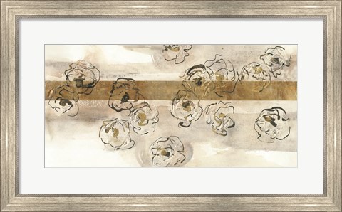 Framed Dusted Gold Panel IV Print