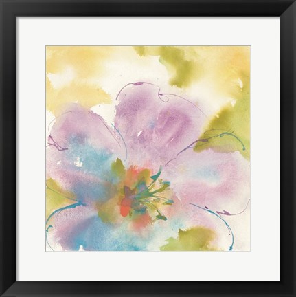 Framed Flower Tints II Print
