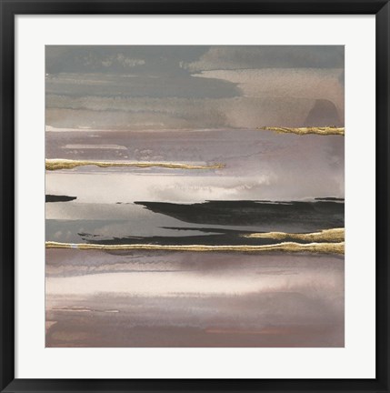 Framed Gilded Morning Fog II Print