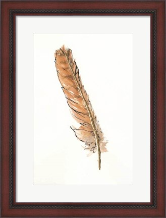 Framed Gold Feathers II Print
