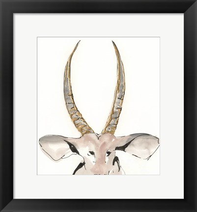 Framed Gilded Antelope Print