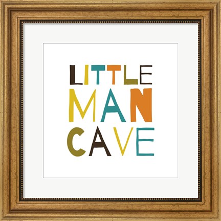 Framed Little Man Cave Warm Color Palette Print