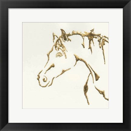 Framed Gilded Cowpony Print