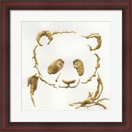 Framed Gilded Panda Print