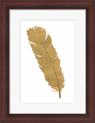 Framed Pure Gold Feather V Print