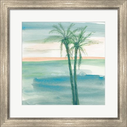 Framed Peaceful Dusk II Tropical Print