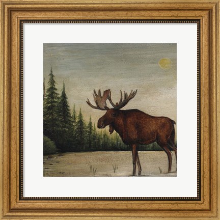 Framed North Woods Moose II Print