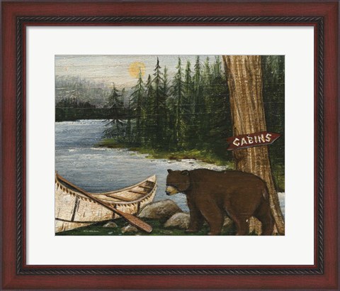 Framed Northwoods Bear Crop Print