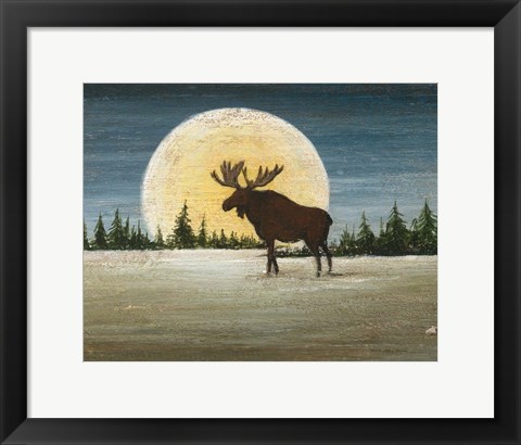 Framed North Woods Moose Crop Print