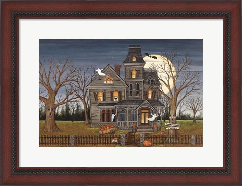 Framed Haunted House Print
