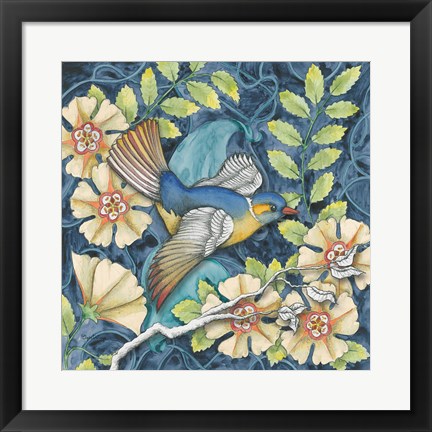 Framed Arts and Crafts Bird III Print