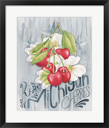 Framed American Berries III Print