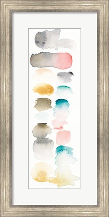 Framed Watercolor Swatch Panel I Print