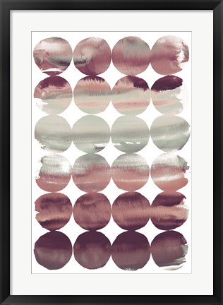 Framed Summer Dots Plum Print