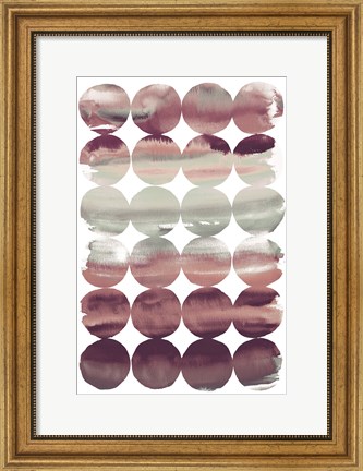 Framed Summer Dots Plum Print