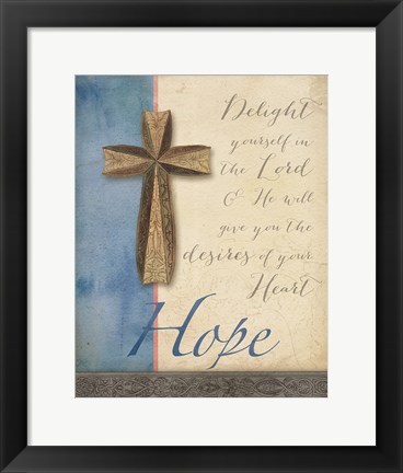 Framed Words for Worship Hope Print