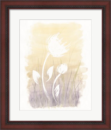 Framed Floral Silhouette I Print