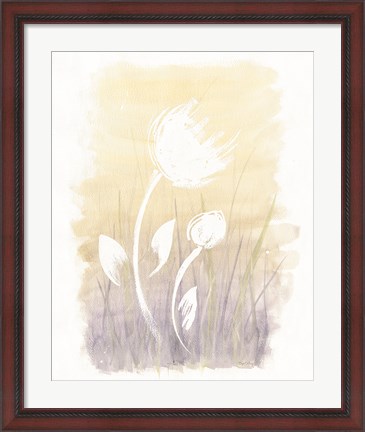 Framed Floral Silhouette I Print