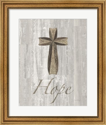 Framed Words for Worship Hope on Wood Print