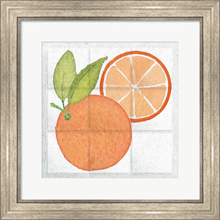 Framed Citrus Tile V Print