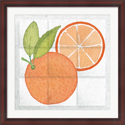 Framed Citrus Tile V Print