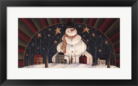 Framed Snowman Arch Print